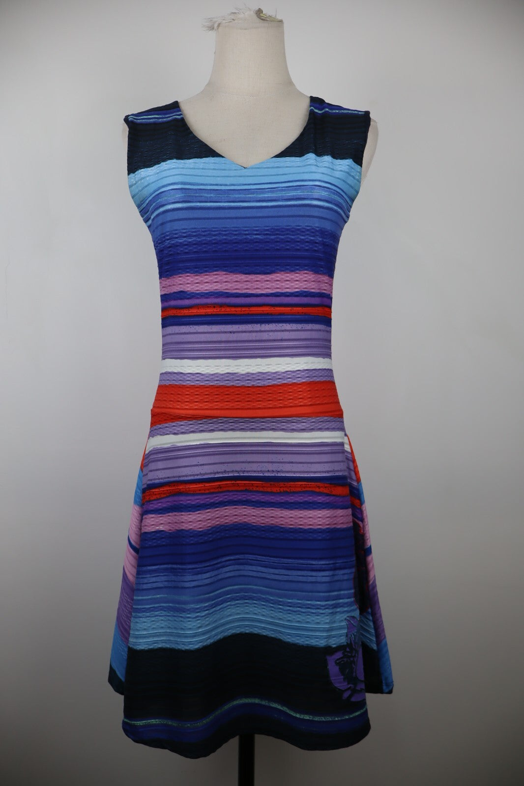 DESIGUAL VESTITO ABITO SMANICATO DONNA TG. M WOMAN CASUAL VINTAGE DRESS LOGO