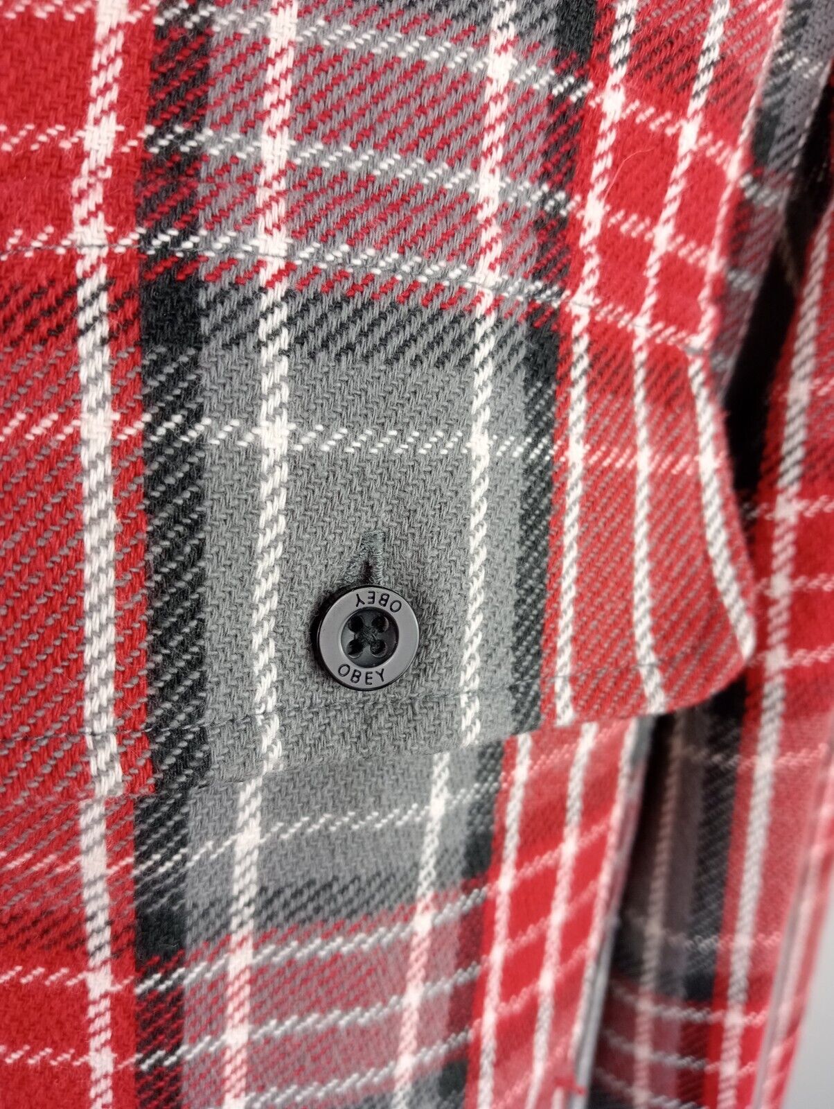 OBEY CAMICIA UOMO TG M MAN CASUAL VINTAGE SHIRT COTONE COTTON