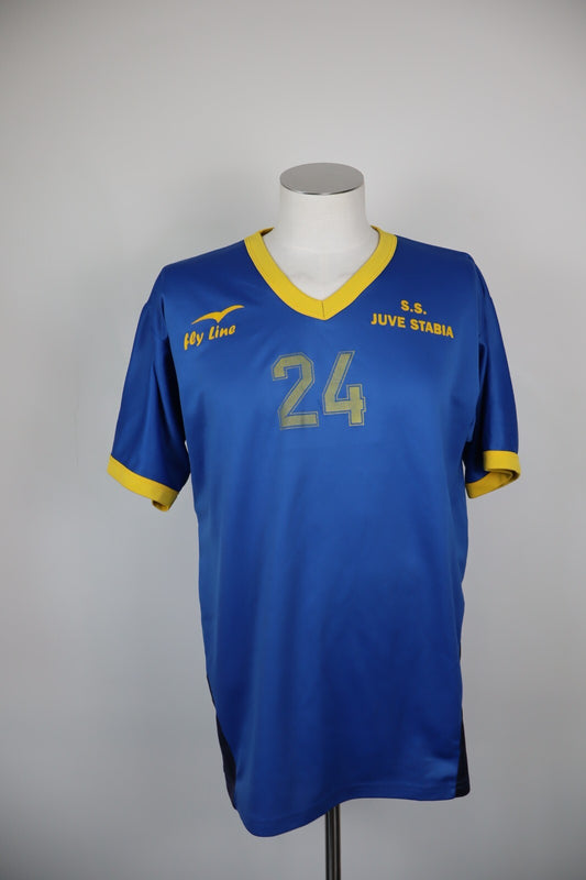 FLY LINE JUVE STABIA MAGLIA CALCIO TRIKOT UOMO XL SOCCER  T-SHIRT JERSEY VINTAGE