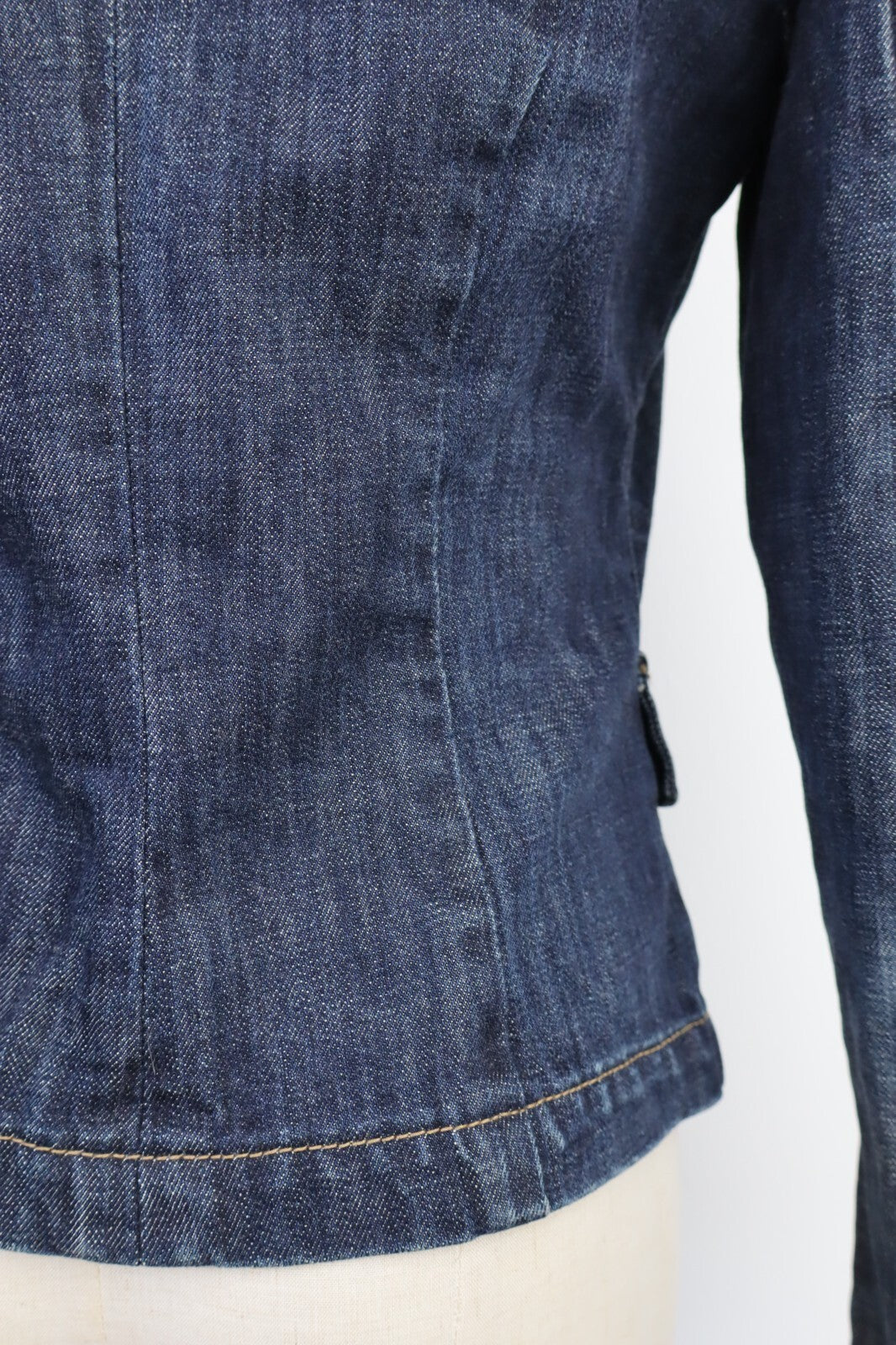 CLINK GIUBBINO JEANS  DONNA S JACKET DENIM AVVITATO GRUNGE VINTAGE Y2K 2000'S