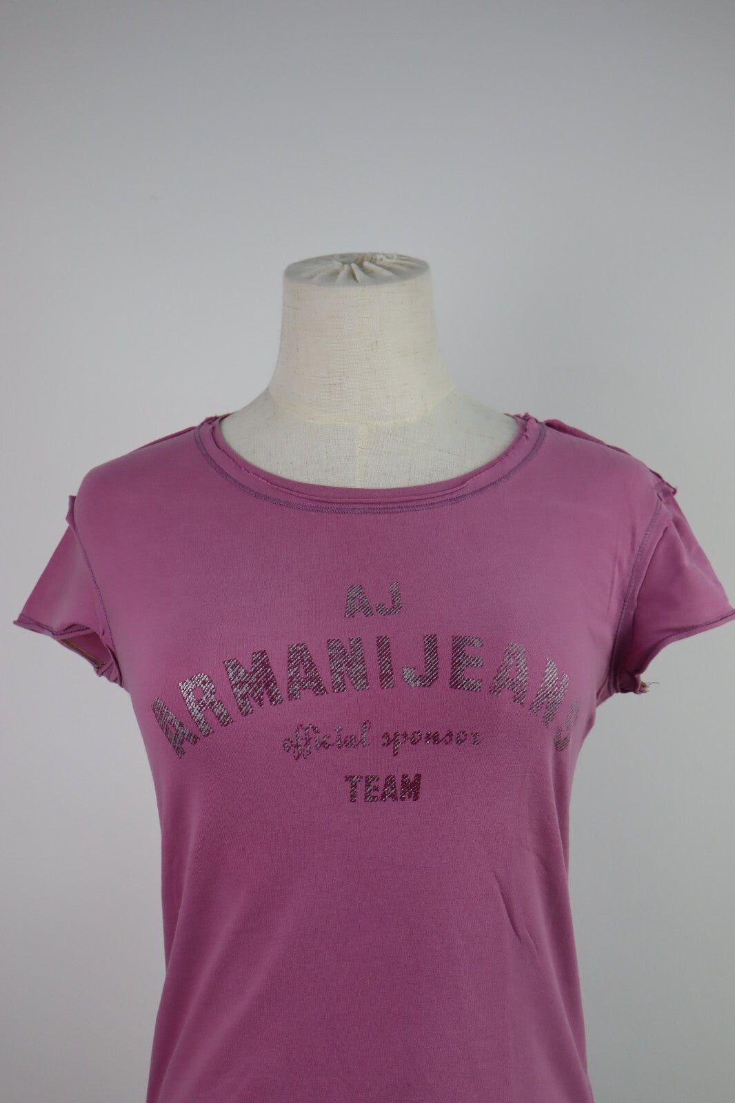 AJ ARMANI JEANS MAGLIA COTONE DONNA TG. 44 WOMAN CASUAL VINTAGE T-SHIRT