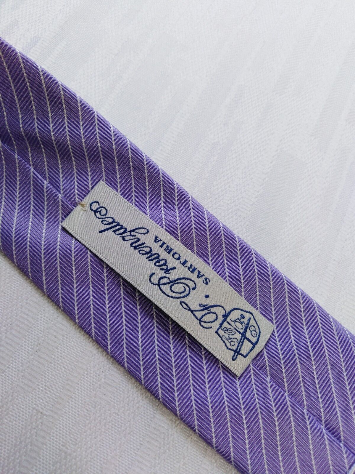 PROVENZALE NAPOLI  SILK TIE SETA CRAVATTA NECKTIE ITALY SELF TIPPED