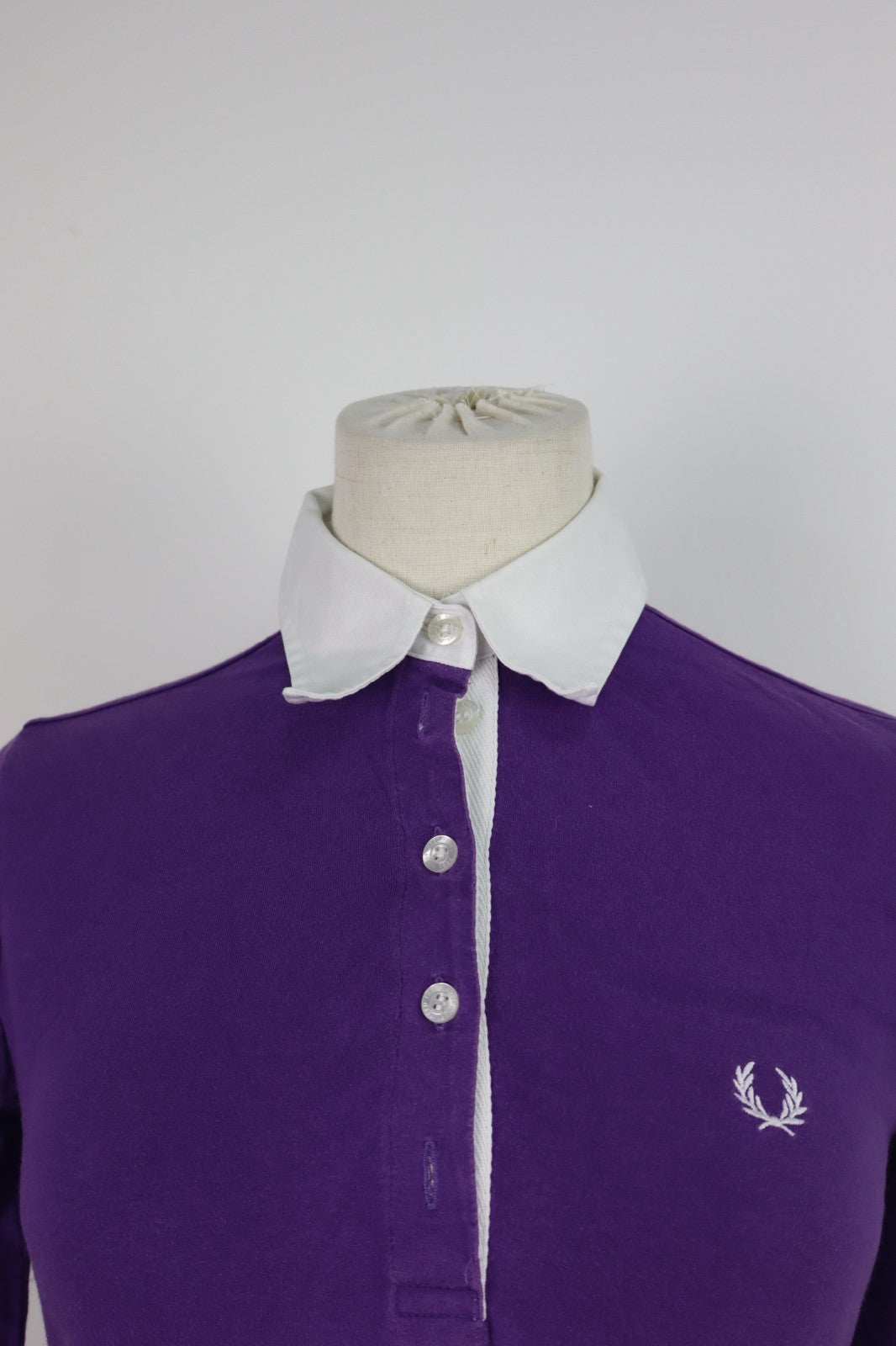 FRED PERRY POLO MAGLIA DONNA COTONE TG. M WOMAN COTTON SHIRT CASUAL VINTAGE