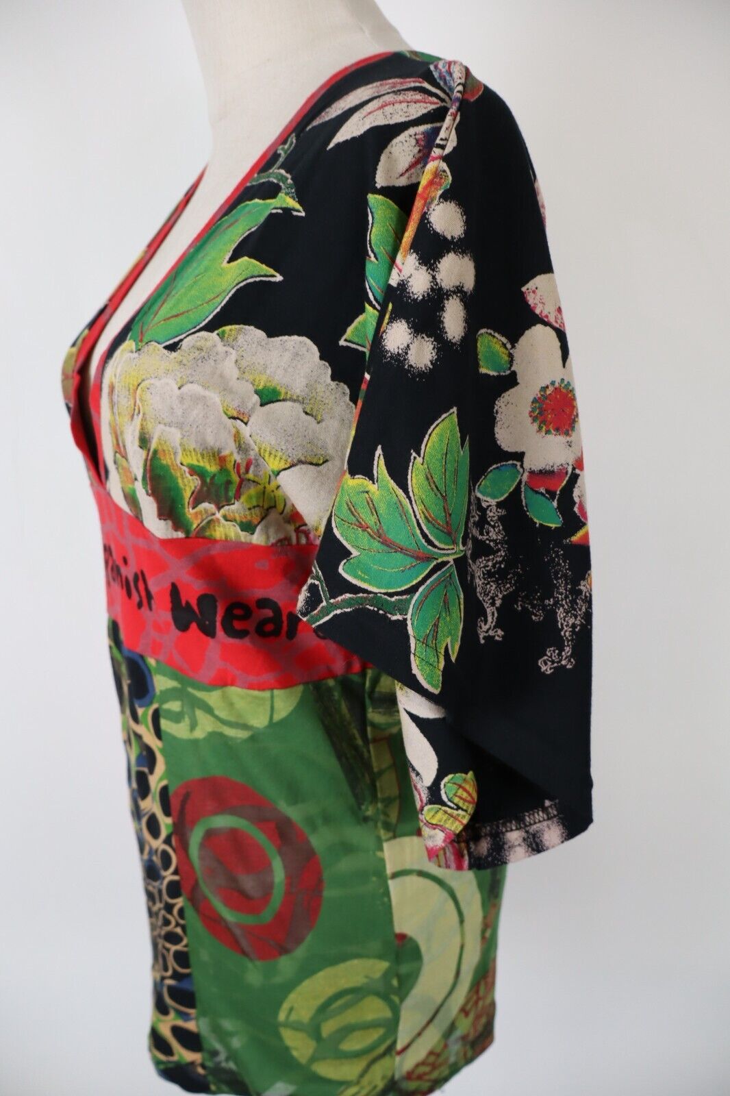 DESIGUAL MAGLIA DONNA TG. M WOMAN CASUAL VINTAGE T-SHIRT TOP