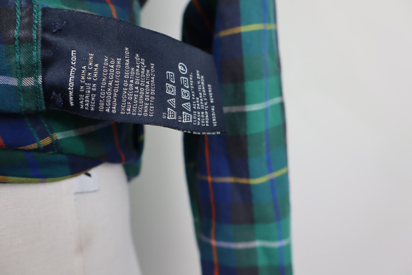 TOMMY HILFIGER CAMICIA COTONE SHIRT UOMO Tg. L MAN VINTAGE CASUAL COTTON