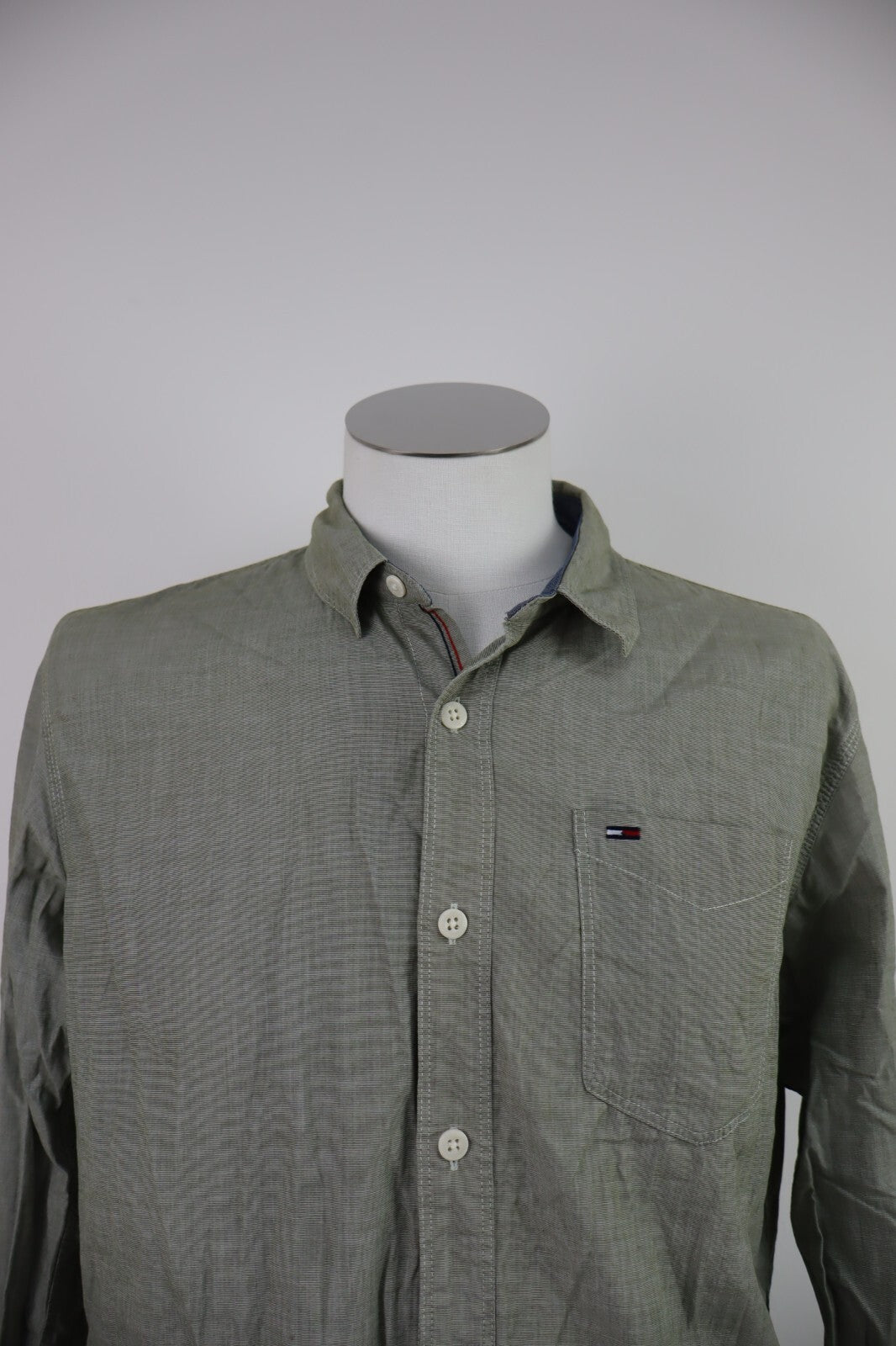 TOMMY HILFIGER CAMICIA SHIRT UOMO Tg L MAN VINTAGE CASUAL COTONE COTTON