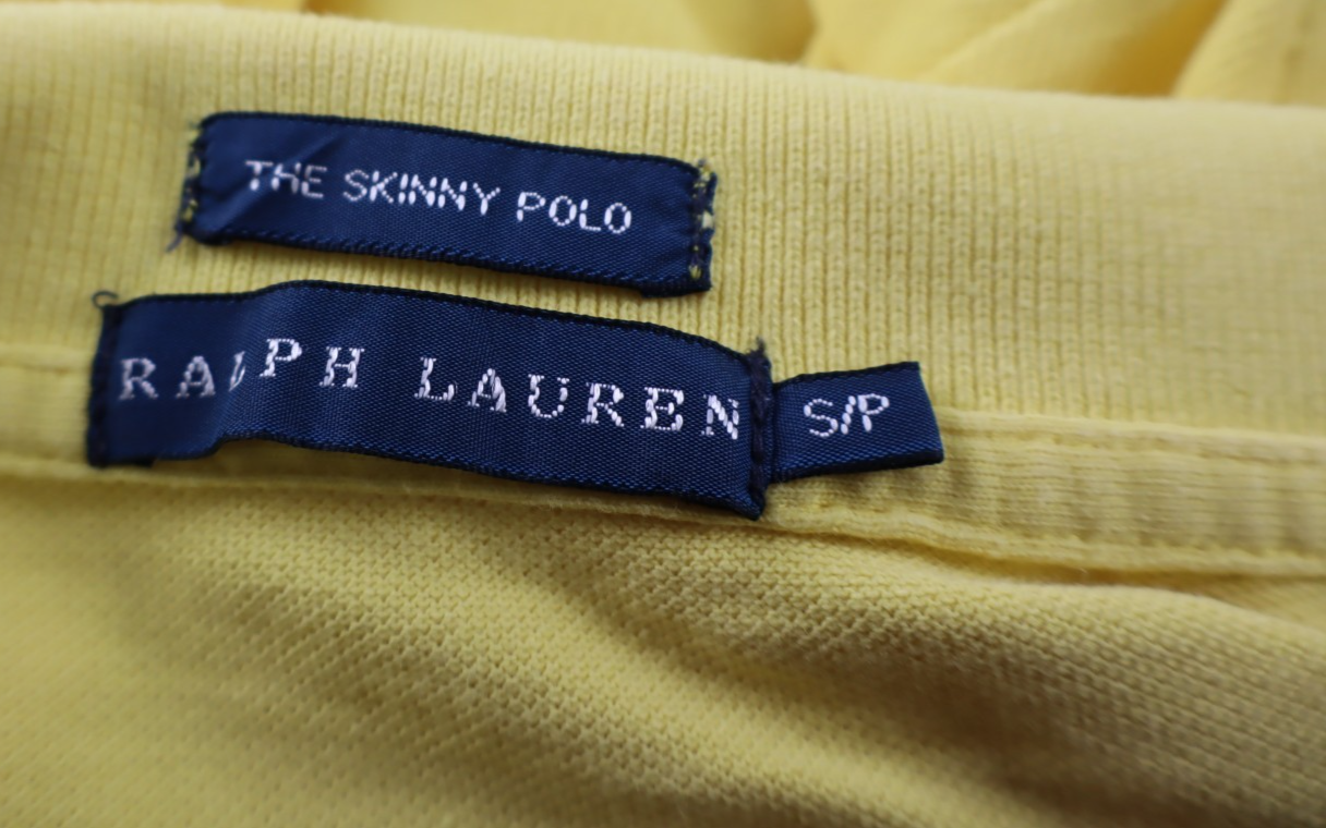 RALPH LAUREN SKINNY POLO DONNA COTONE TG. S WOMAN SHIRT CASUAL VINTAGE COTTON