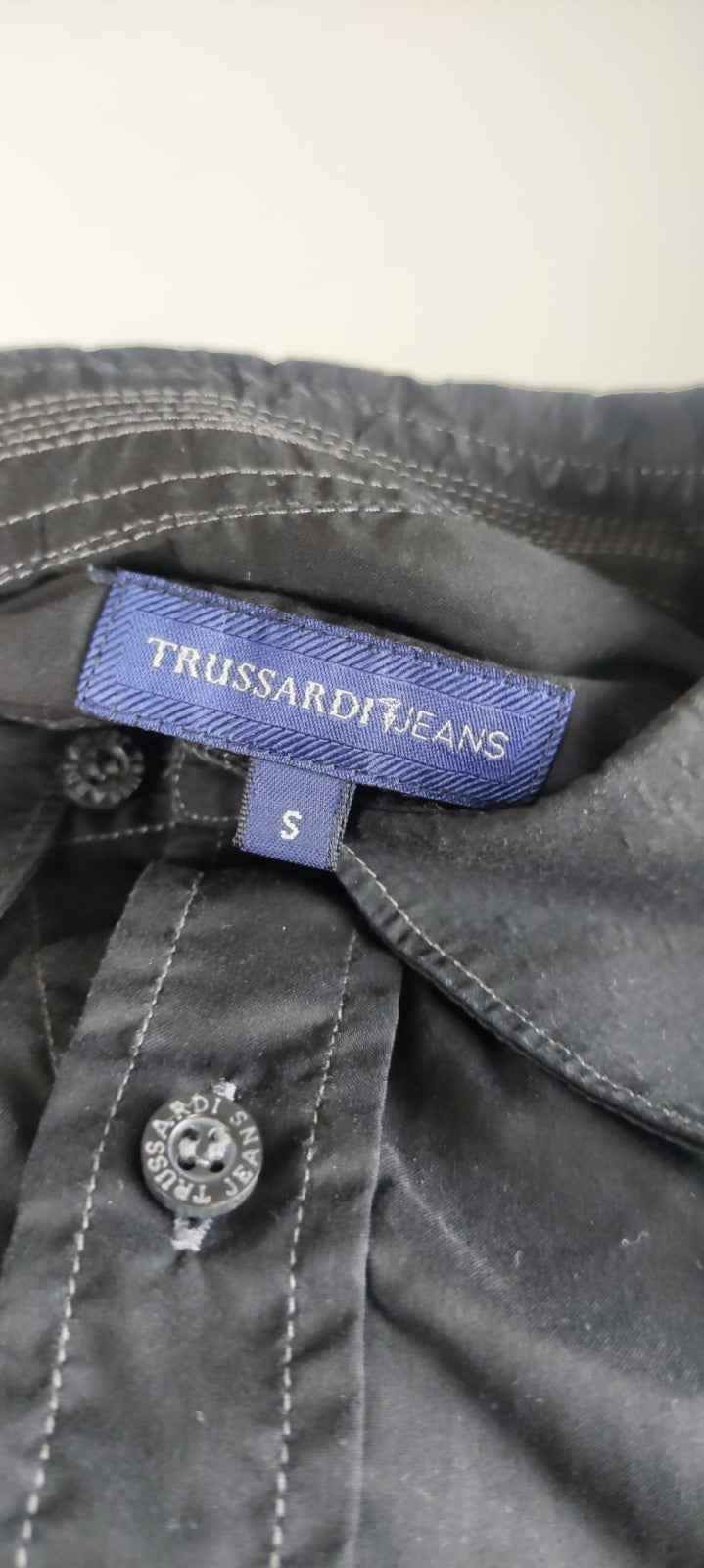 TRUSSARDI JEANS CAMICIA UOMO TG. S MAN CASUAL VINTAGE SHIRT COTONE COTTON