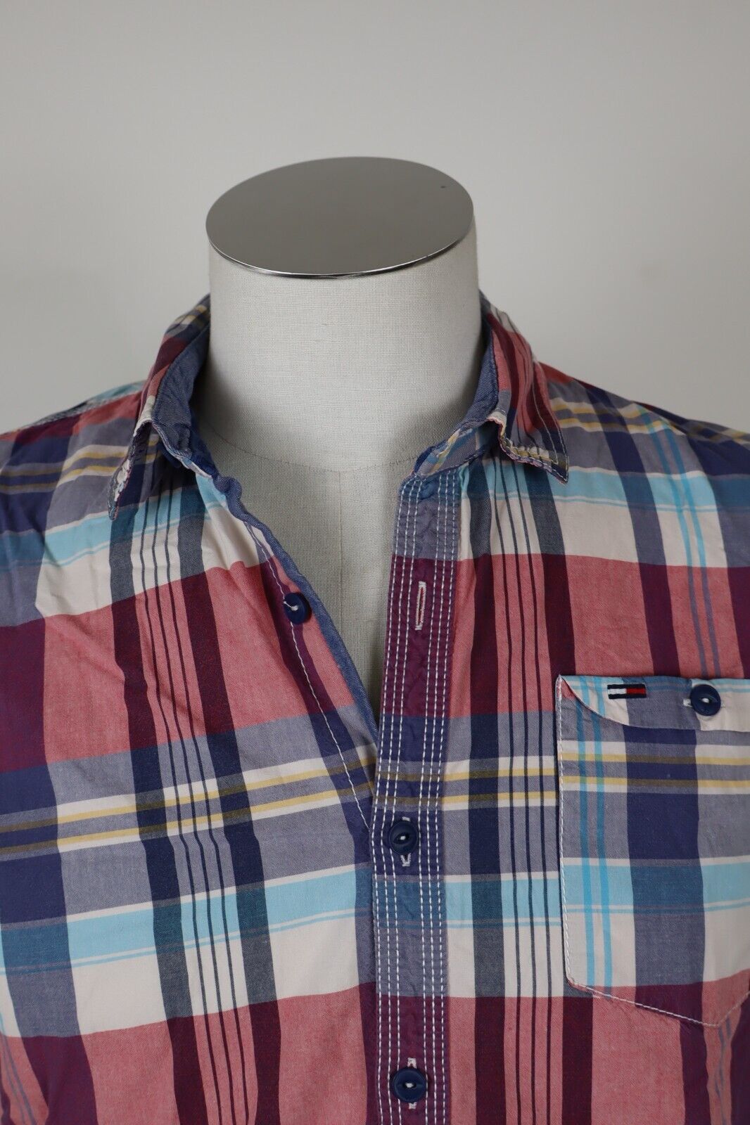 TOMMY HILFIGER CAMICIA UOMO COTONE TG. L MAN CASUAL VINTAGE COTTON SHIRT