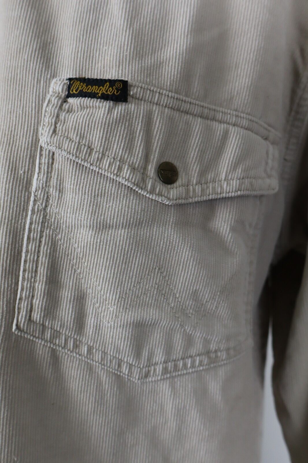 WRANGLER CAMICIA UOMO COTONE VELLUTO TG. M MAN CASUAL VINTAGE SHIRT ITALY