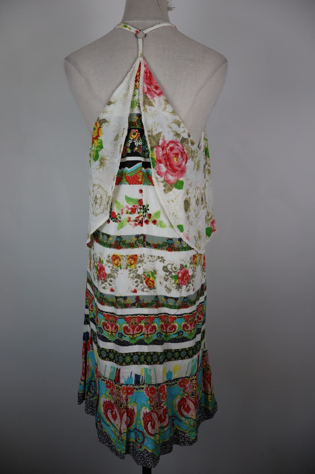 DESIGUAL VESTITO ABITO DONNA TG. 40 WOMAN CASUAL VINTAGE DRESS