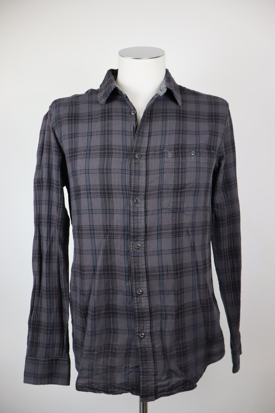 WRANGLER CAMICIA UOMO TG. L MAN CASUAL VINTAGE SHIRT COTONE MANICA LUNGA LOGO