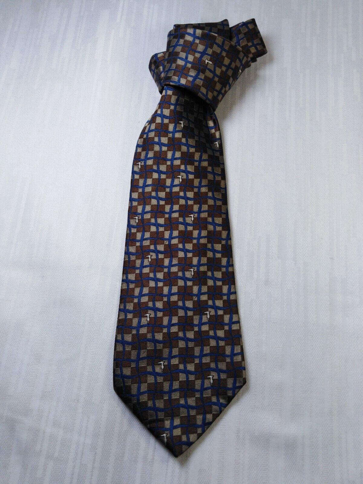 TRUSSARDI 100% SILK TIE SETA CRAVATTA NECKTIE MADE IN ITALIA CLASSIC