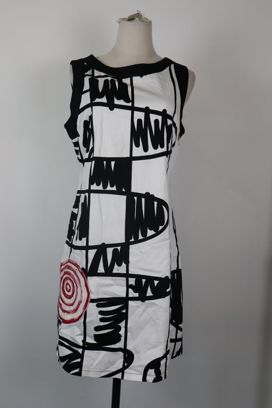 DESIGUAL VESTITO DONNA TG. 42 WOMAN CASUAL VINTAGE DRESS