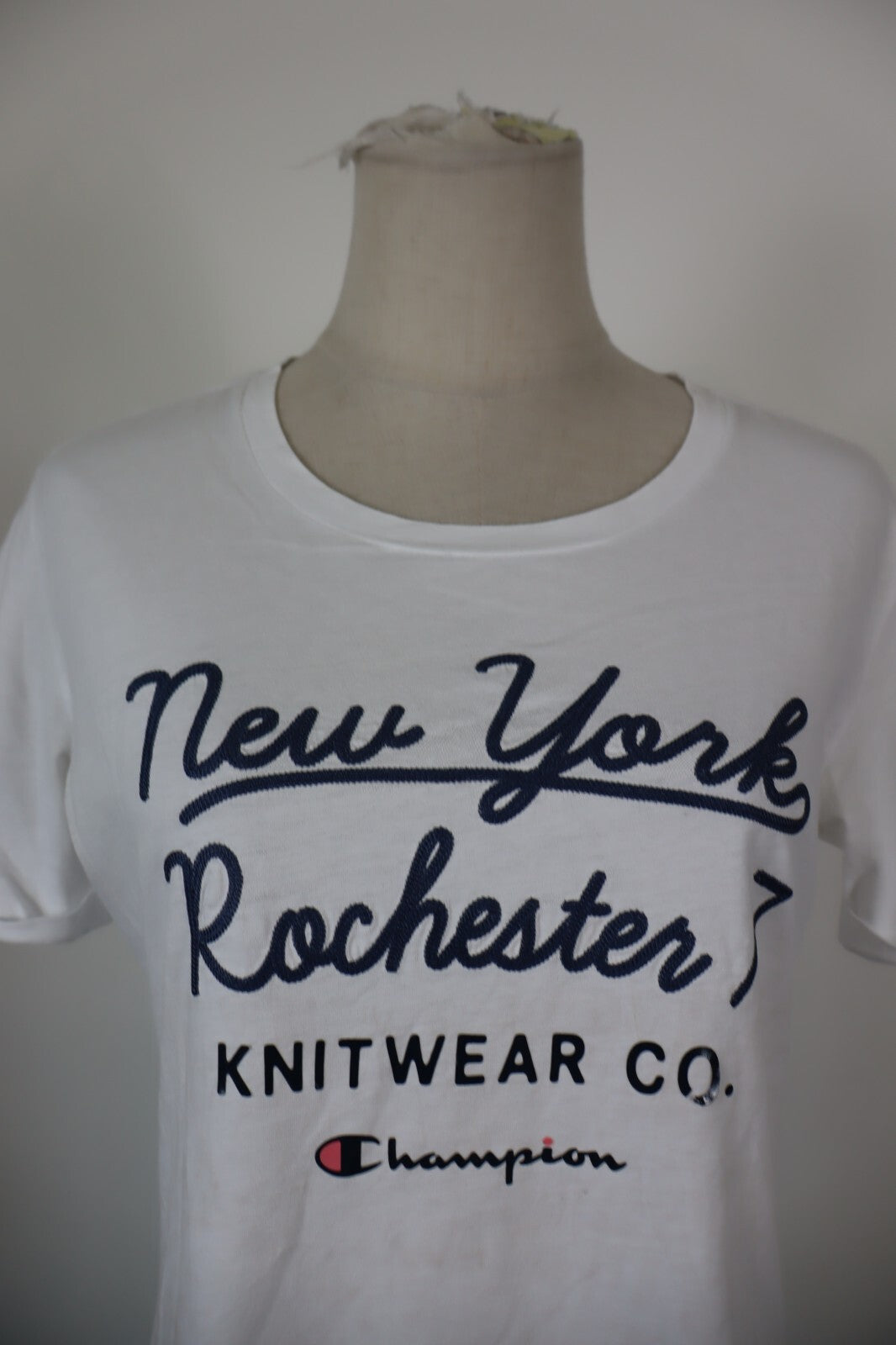 CHAMPION MAGLIA DONNA TG. L WOMAN CASUAL VINTAGE T- SHIRT TOP COTONE