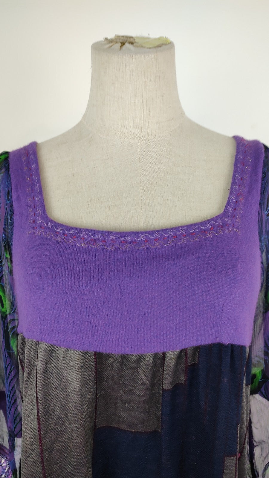 CUSTO BARCELONA VESTITO DONNA TG. 2 WOMAN CASUAL VINTAGE DRESS