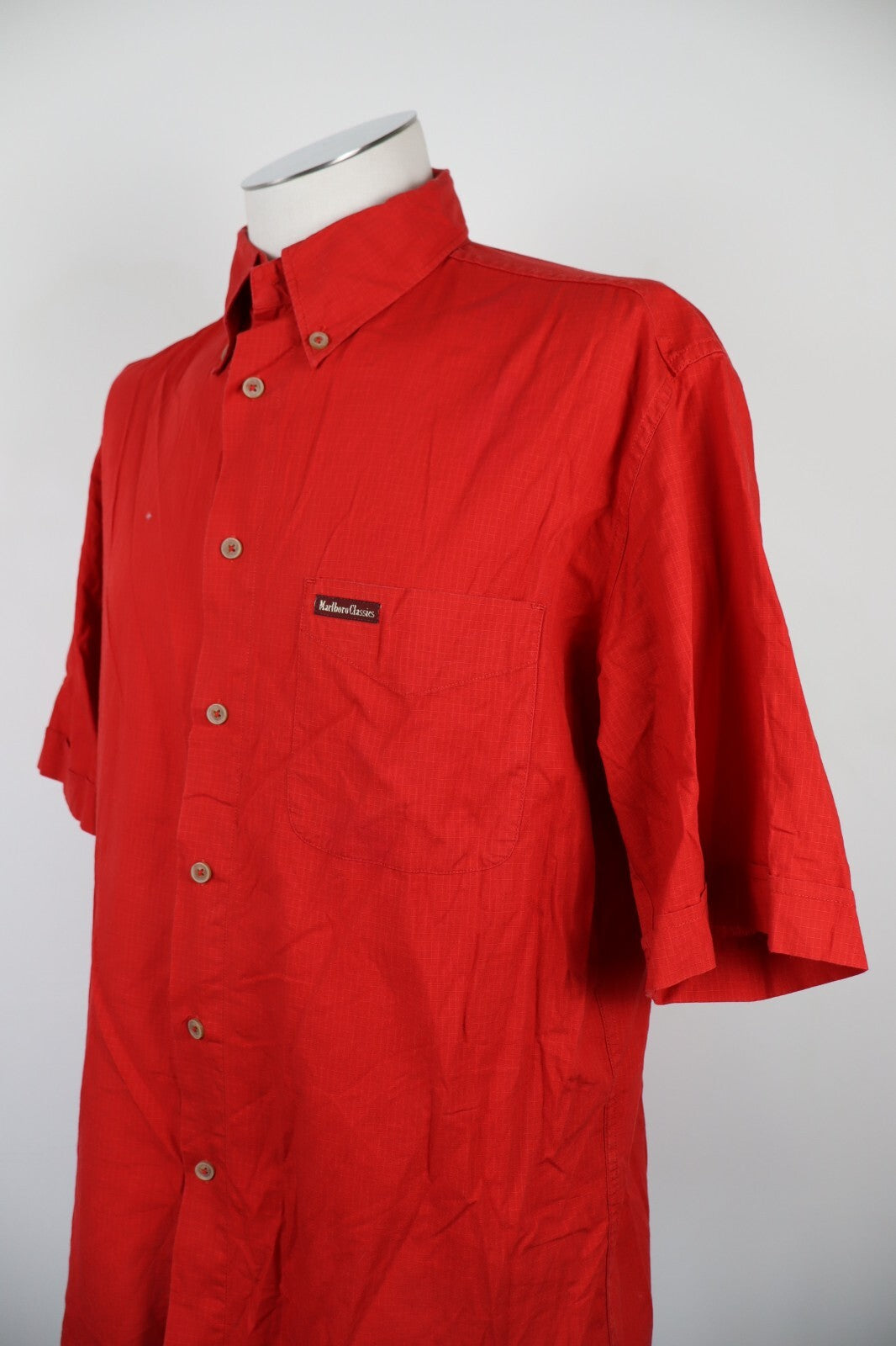 MARLBORO CLASSICS CAMICIA UOMO TG L MAN CASUAL VINTAGE SHIRT COTONE COTTON