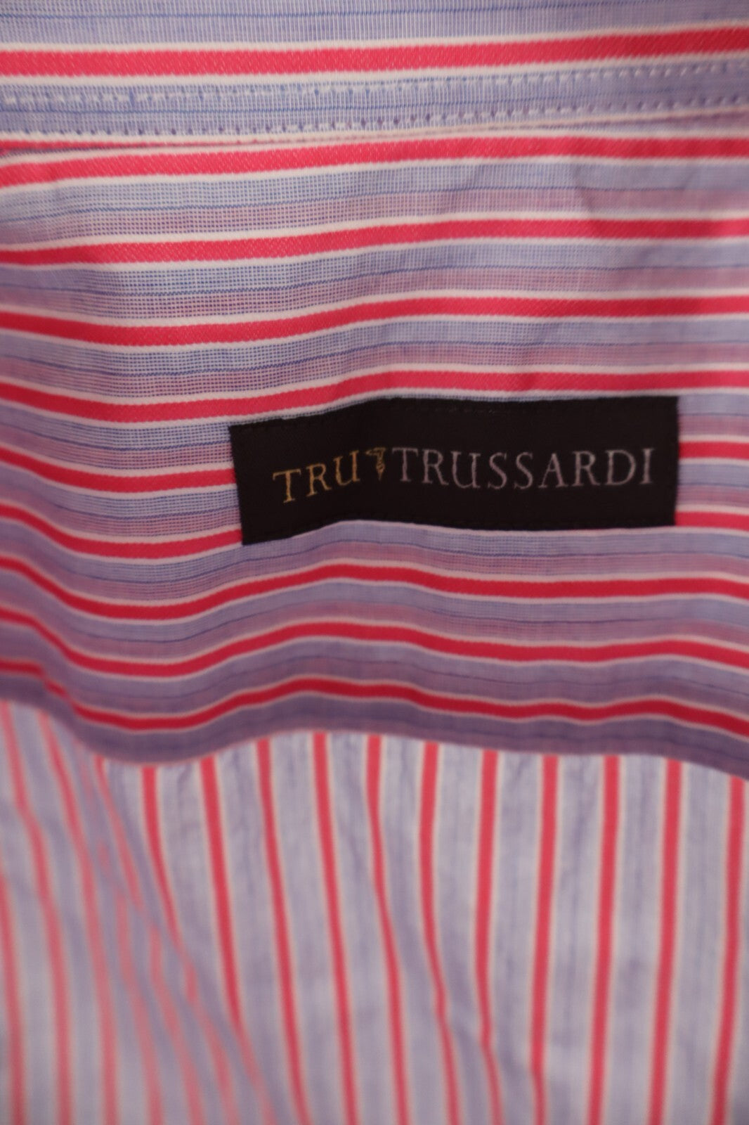 TRUSSARDI JEANS CAMICIA UOMO TG. 16 MAN CASUAL VINTAGE SHIRT COTONE COTTON