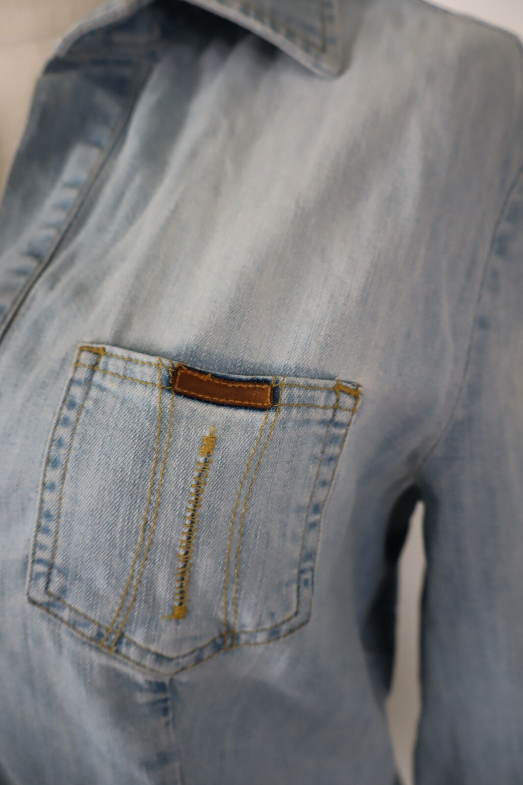 FORNARINA CAMICIA JEANS DENIM DONNA TG. M WOMAN SHIRT CASUAL VINTAGE