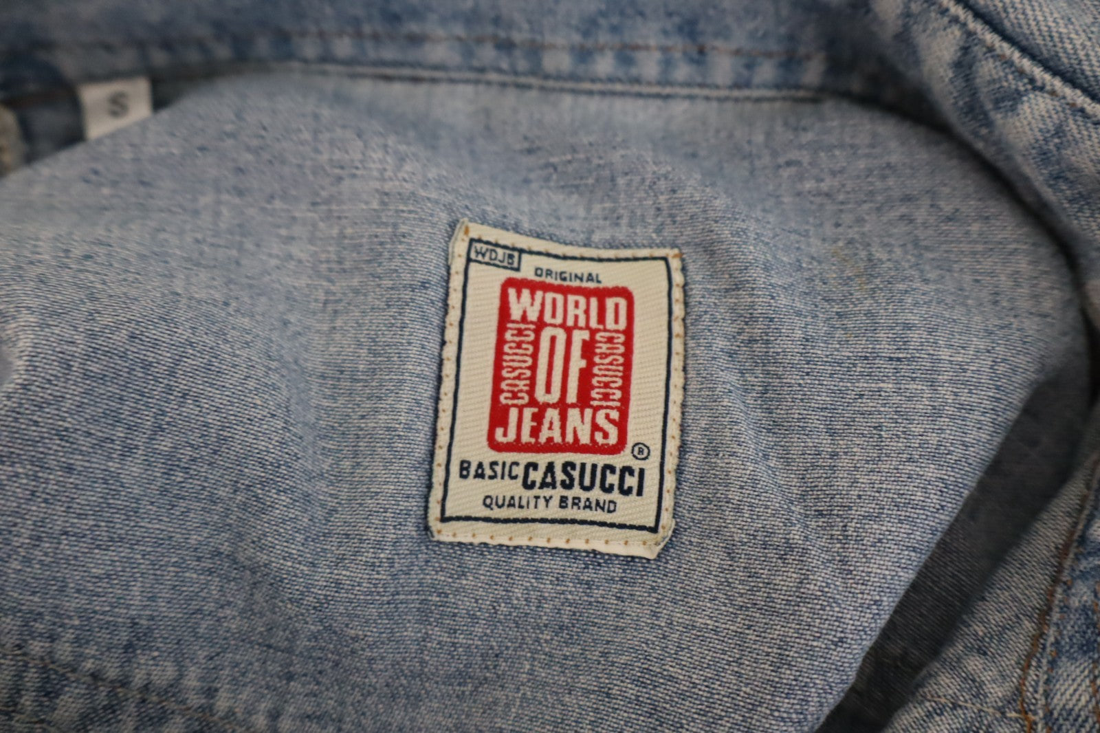 CASUCCI CAMICIA JEANS UOMO COTONE TG S MAN CASUAL VINTAGE SHIRT COTTON DENIM