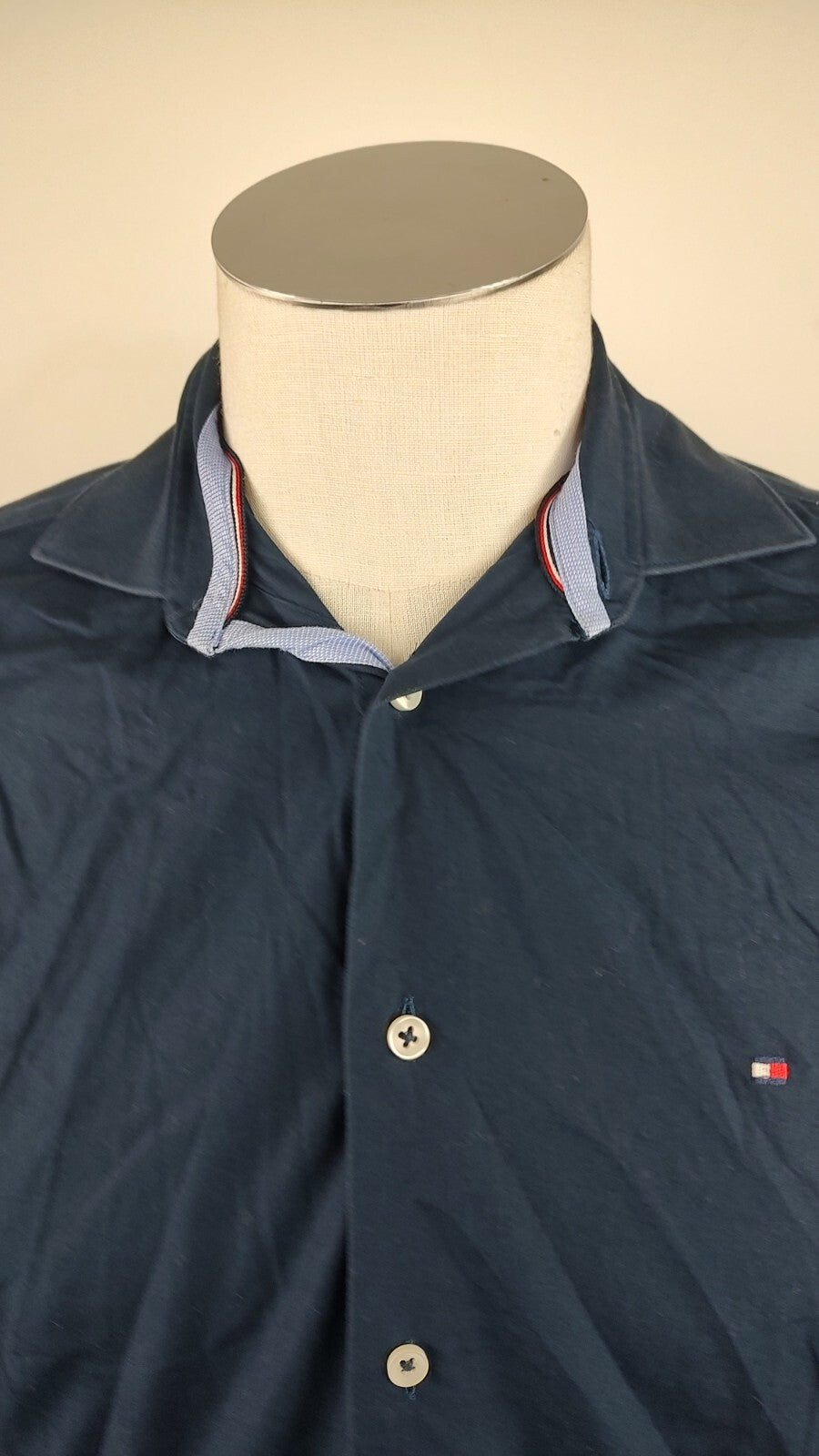 TOMMY HILFIGER JEANS CAMICIA UOMO TG. 37/ 14.5 MAN CASUAL VINTAGE SHIRT ITALY