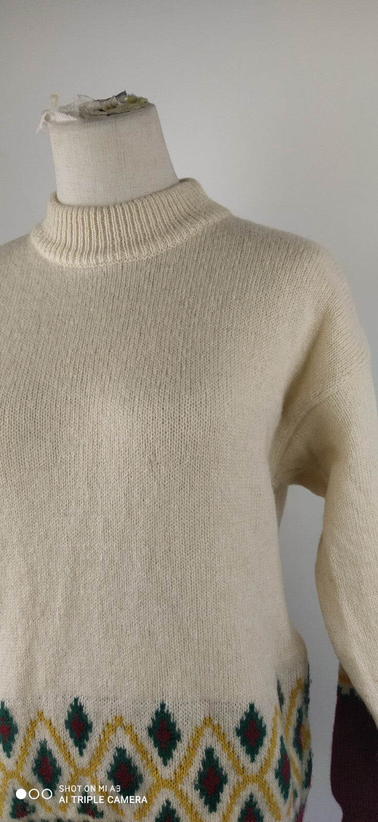 WRANGLER MAGLIONE LANA WOOL DONNA Tg. 2XL WOMAN CASUAL SWEATER VINTAGE