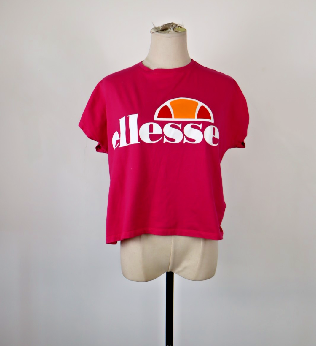 ELLESSE MAGLIA DONNA TG. M WOMAN CASUAL VINTAGE T-SHIRT TOP COTONE