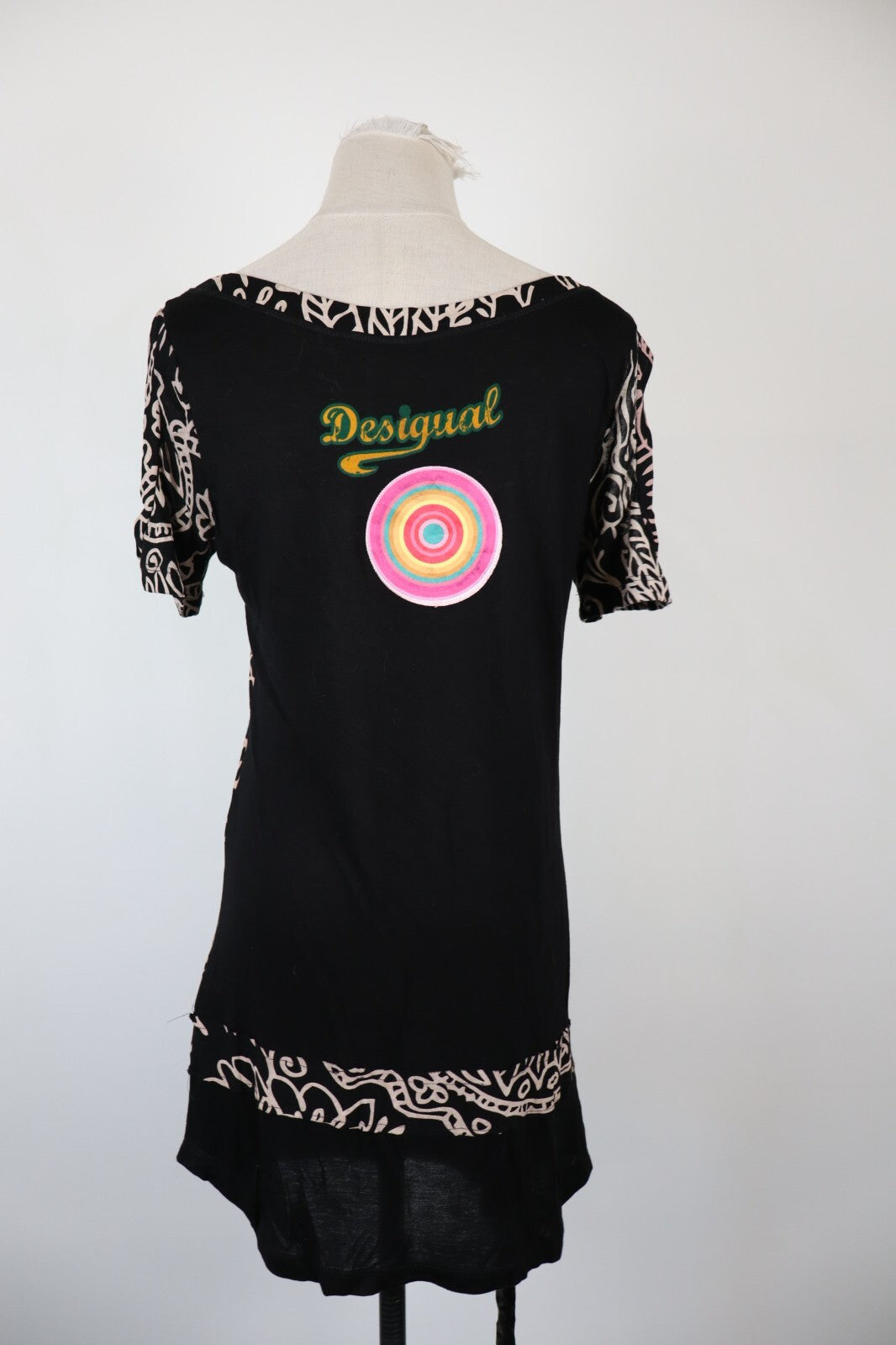 DESIGUAL VESTITO ABITO DONNA TG. M WOMAN CASUAL VINTAGE DRESS