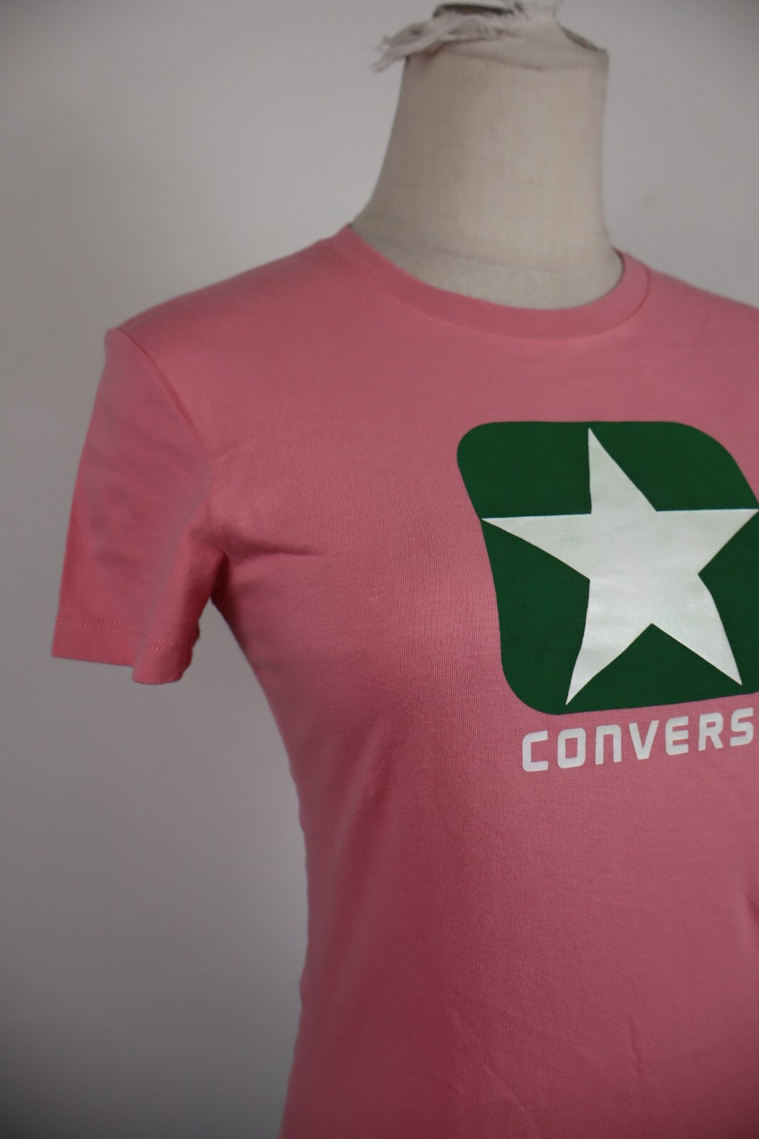 CONVERSE MAGLIA DONNA TG. M WOMAN CASUAL VINTAGE T-SHIRT  BIG LOGO COTONE COTTON
