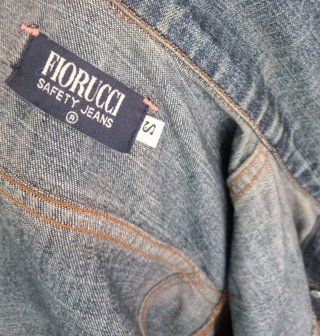 FIORUCCI JEANS GIUBBINO DONNA Tg. S WOMAN CASUAL JACKET COTONE DENIM VINTAGE