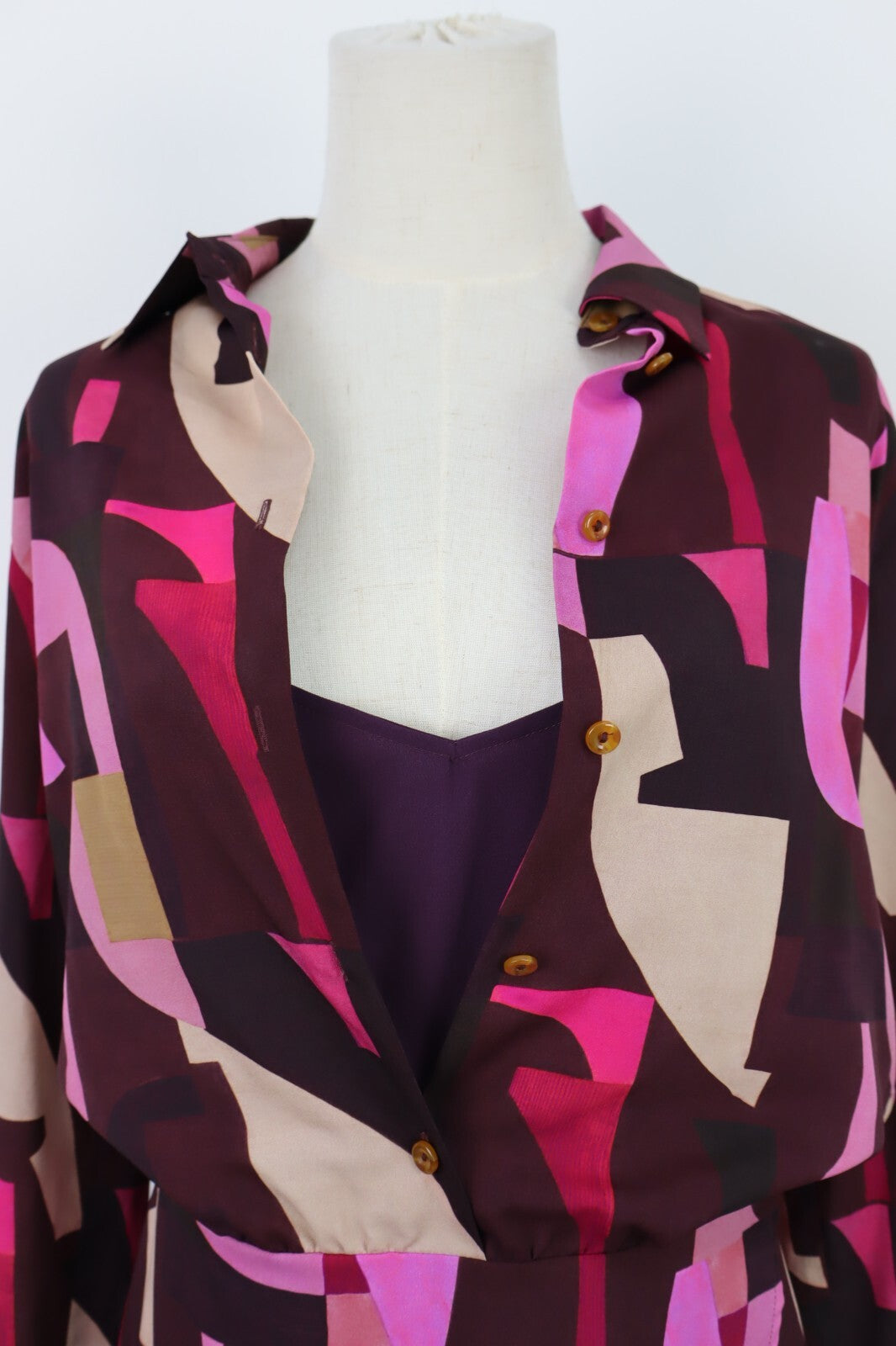 MARELLA VESTITO ABITO DONNA TG. 42 WOMAN CASUAL VINTAGE DRESS STILE CAMICIA