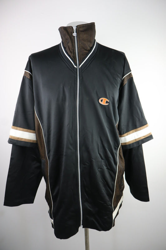 CHAMPION GIACCA SPORTIVA FELPA ZIP UOMO Tg XL MAN CASUAL SPORT JACKET VINTAGE