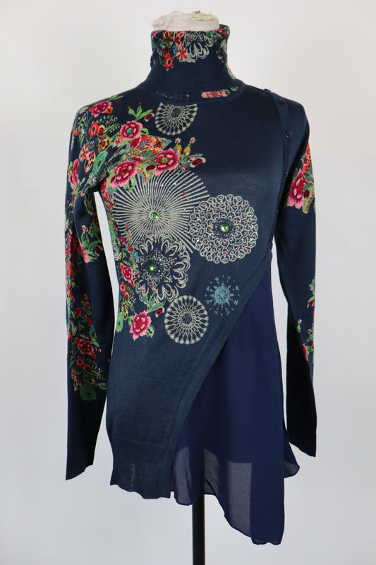 DESIGUAL MAGLIA DONNA TG. S WOMAN T-SHIRT CASUAL VINTAGE COTONE COTTON