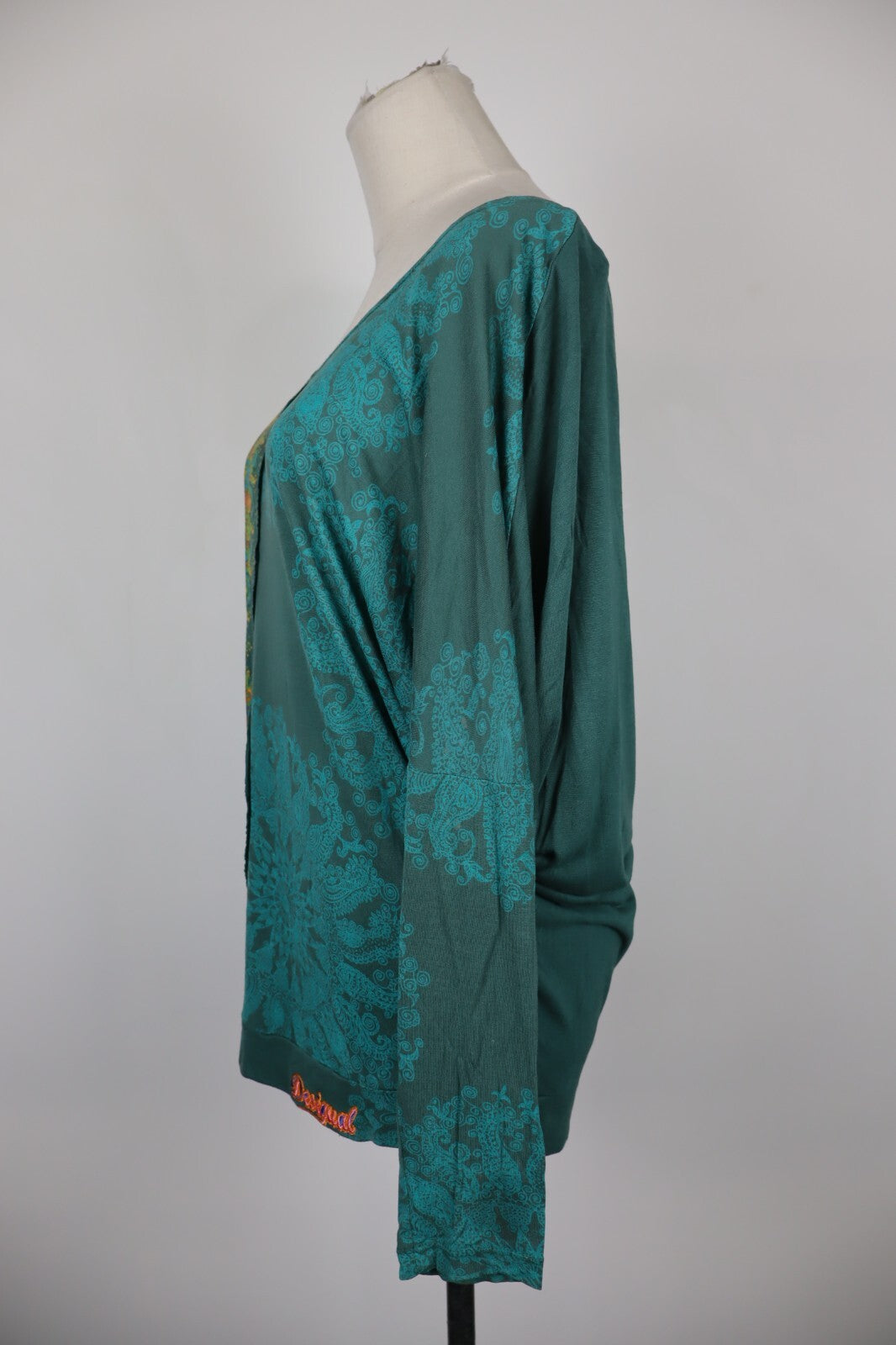 DESIGUAL MAGLIA DONNA TG. S WOMAN CASUAL VINTAGE T-SHIRT TOP COTONE