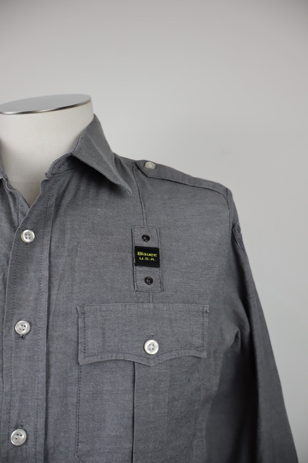 BLAUER CAMICIA MANICHE LUNGHE UOMO COTONE TG M MAN CASUAL VINTAGE SHIRT COTTON