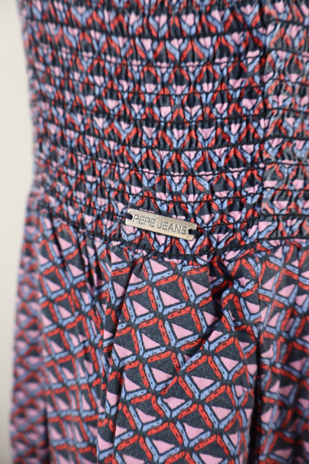 PEPE JEANS VESTITO A BRETELLE DONNA TG M WOMAN CASUAL VINTAGE DRESS ABITO LOGO