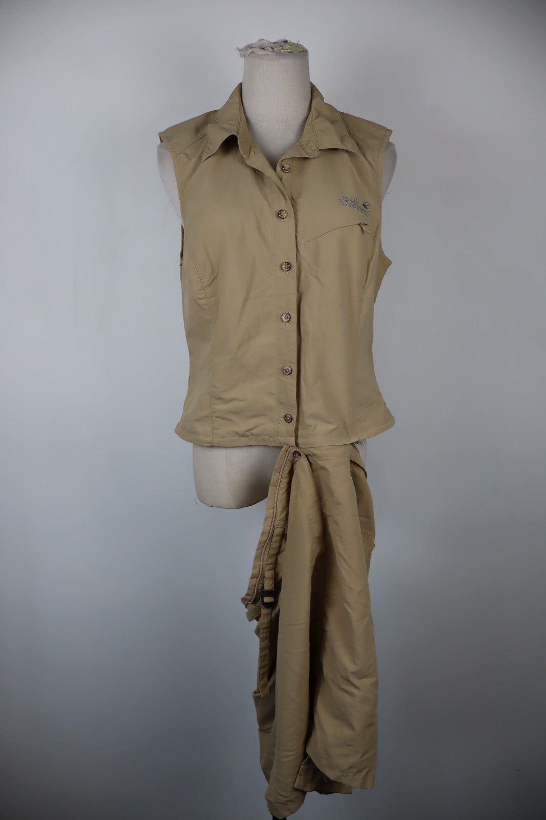 JACK WOLFSKIN VESTITO DONNA TG. 40 WOMAN CASUAL VINTAGE DRESS ABITO COTONE