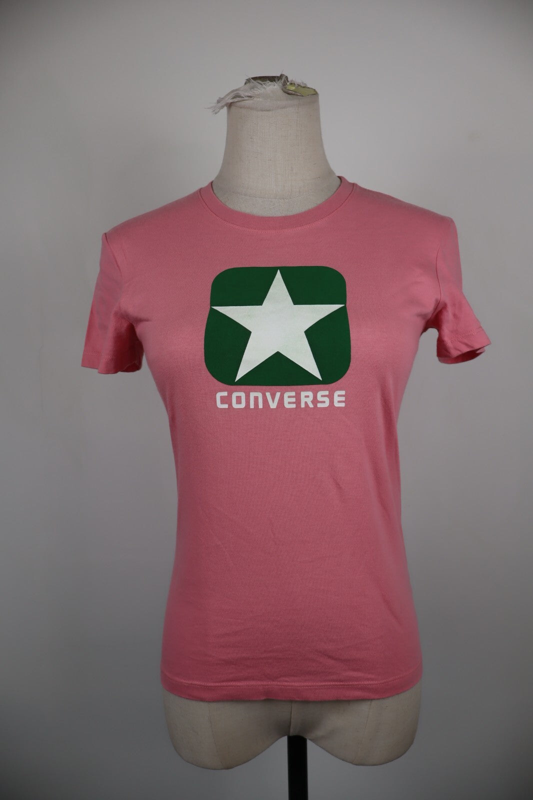 CONVERSE MAGLIA DONNA TG. M WOMAN CASUAL VINTAGE T-SHIRT  BIG LOGO COTONE COTTON