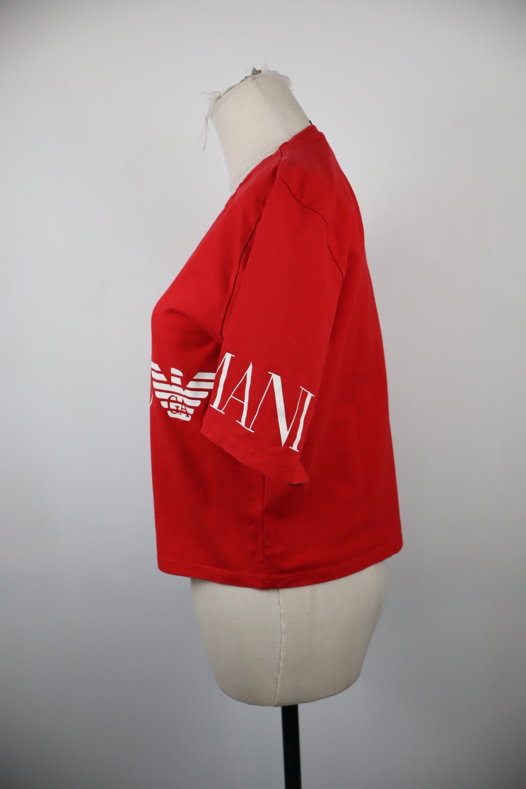 EA7 EMPORIO ARMANI MAGLIA COTONE DONNA TG. XS WOMAN CASUAL VINTAGE T-SHIRT LOGO