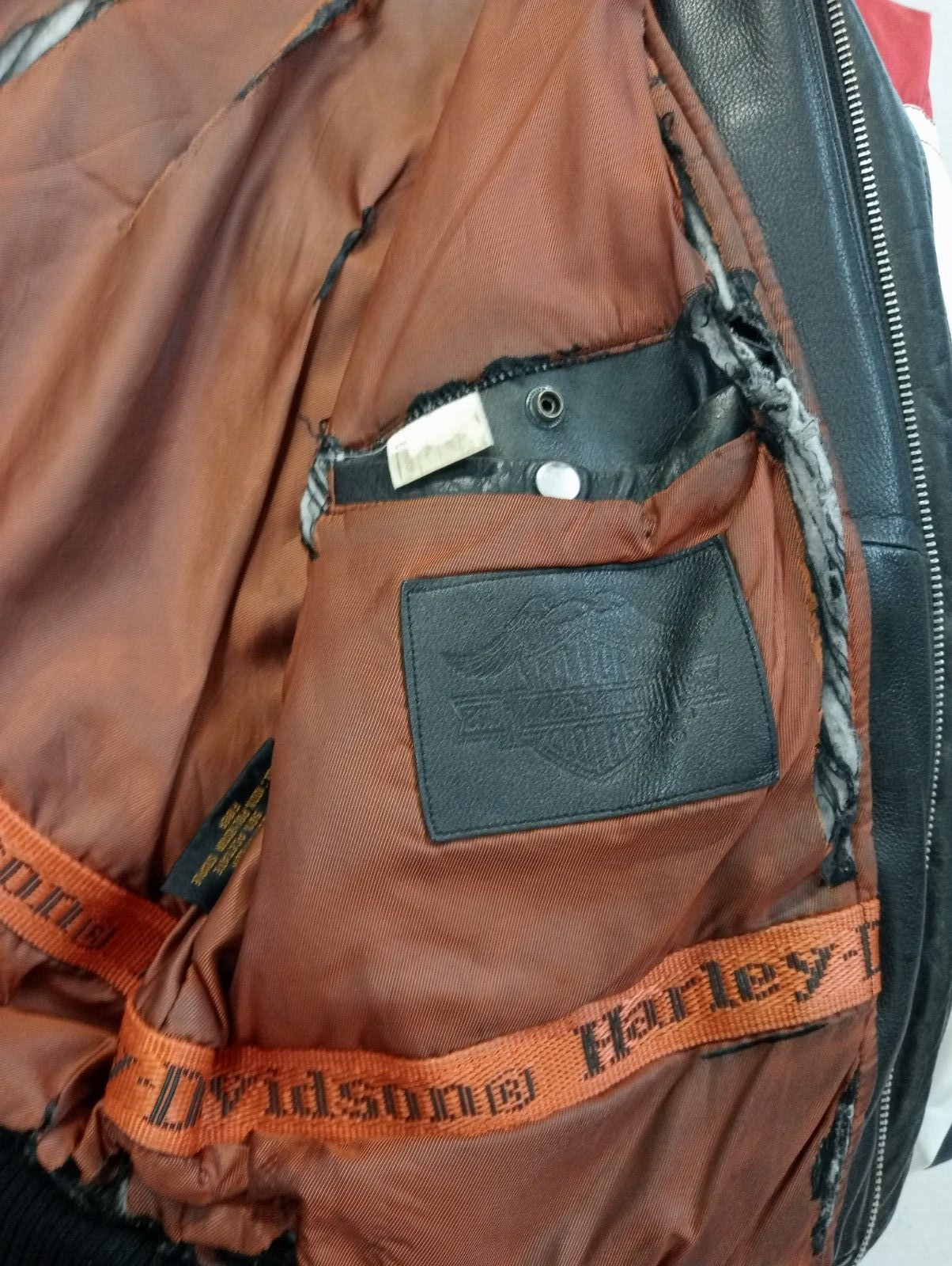 HARLEY DAVIDSON GIUBBINO PELLE MOTO LEATHER GIACCA UOMO Tg L MAN CASUAL JACKET