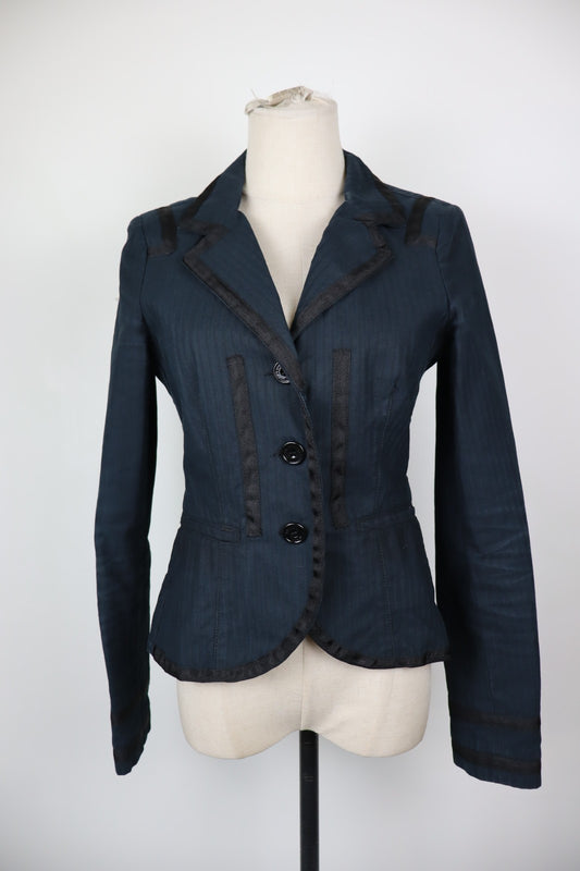 AJ ARMANI JEANS BLAZER GIACCA COTONE DONNA Tg 40 WOMAN VINTAGE JACKET CASUAL