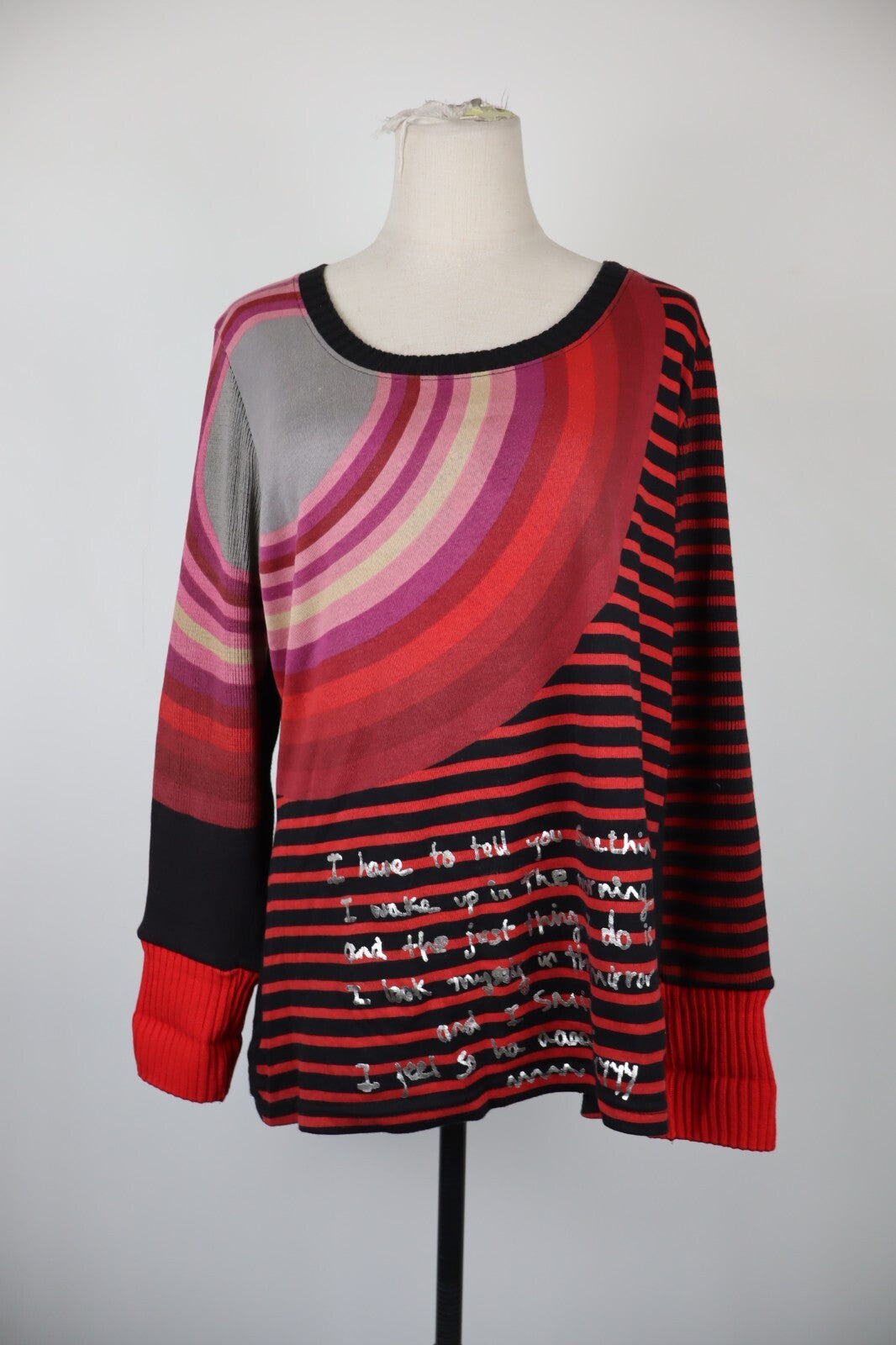 DESIGUAL MAGLIA DONNA TG. 2XL WOMAN T-SHIRT CASUAL VINTAGE COTONE COTTON