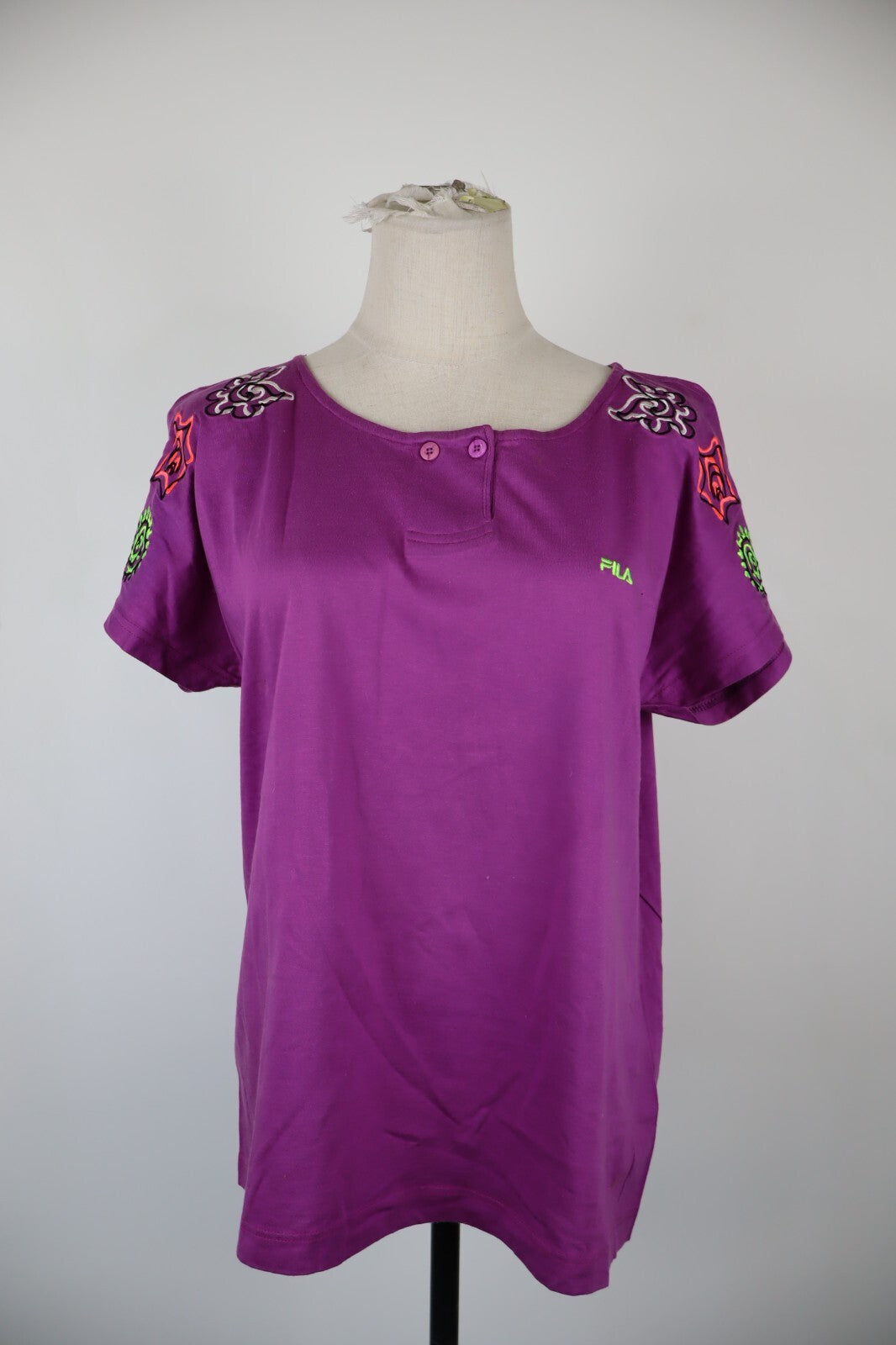 FILA MAGLIA DONNA TG. 48 WOMAN CASUAL VINTAGE T-SHIRT COTONE