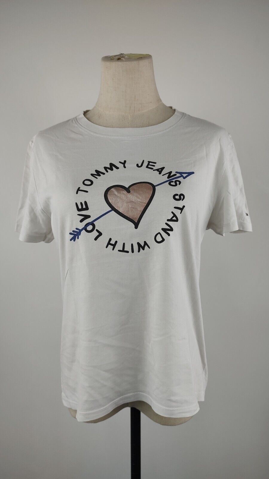 TOMMY HILFIGER MAGLIA DONNA TG. M WOMAN CASUAL VINTAGE T-SHIRT COTONE