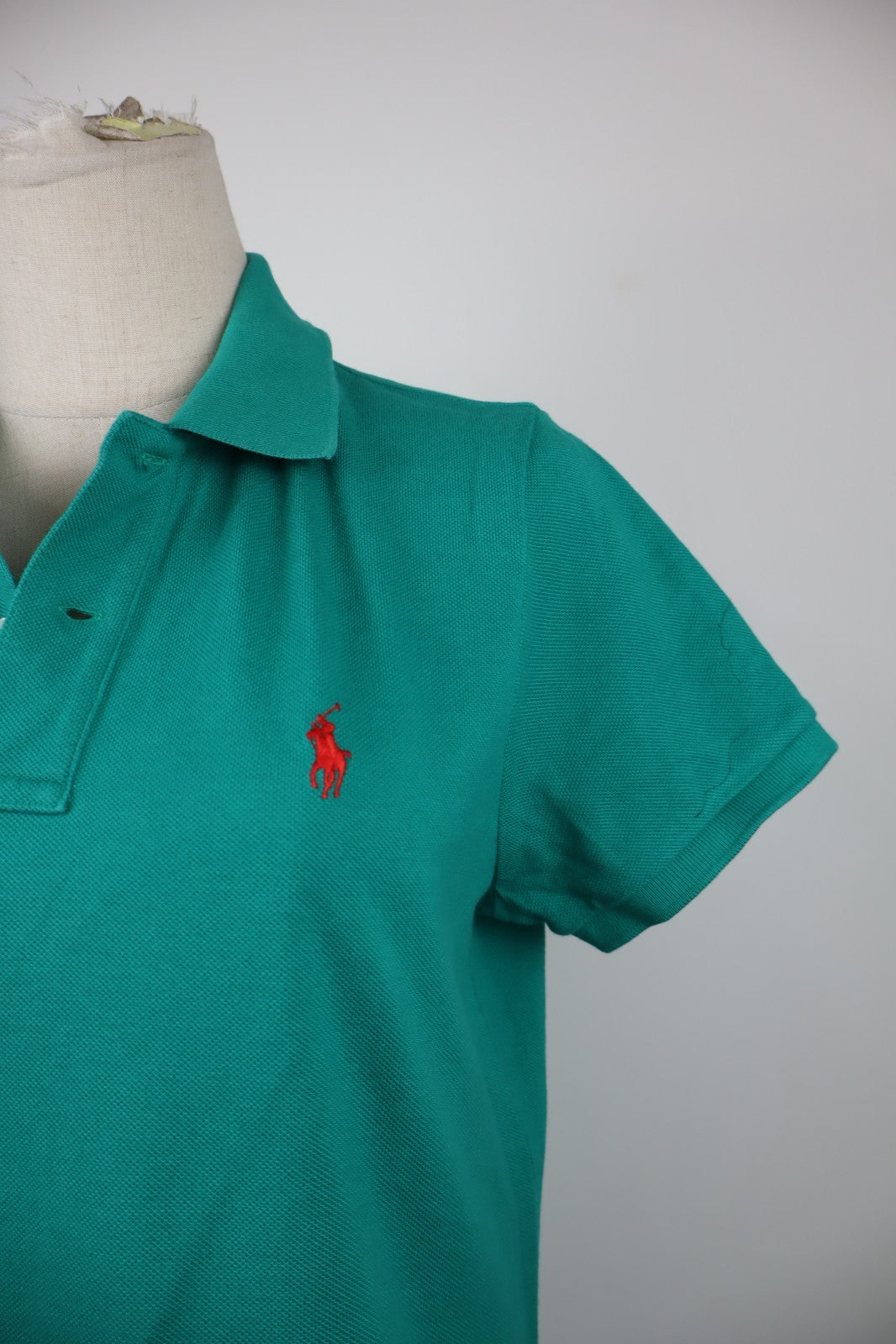 RALPH LAUREN SKINNY POLO DONNA COTONE TG. L WOMAN SHIRT CASUAL VINTAGE COTTON