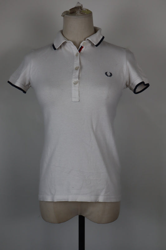 FRED PERRY POLO MAGLIA DONNA COTONE TG. S WOMAN COTTON SHIRT CASUAL VINTAGE