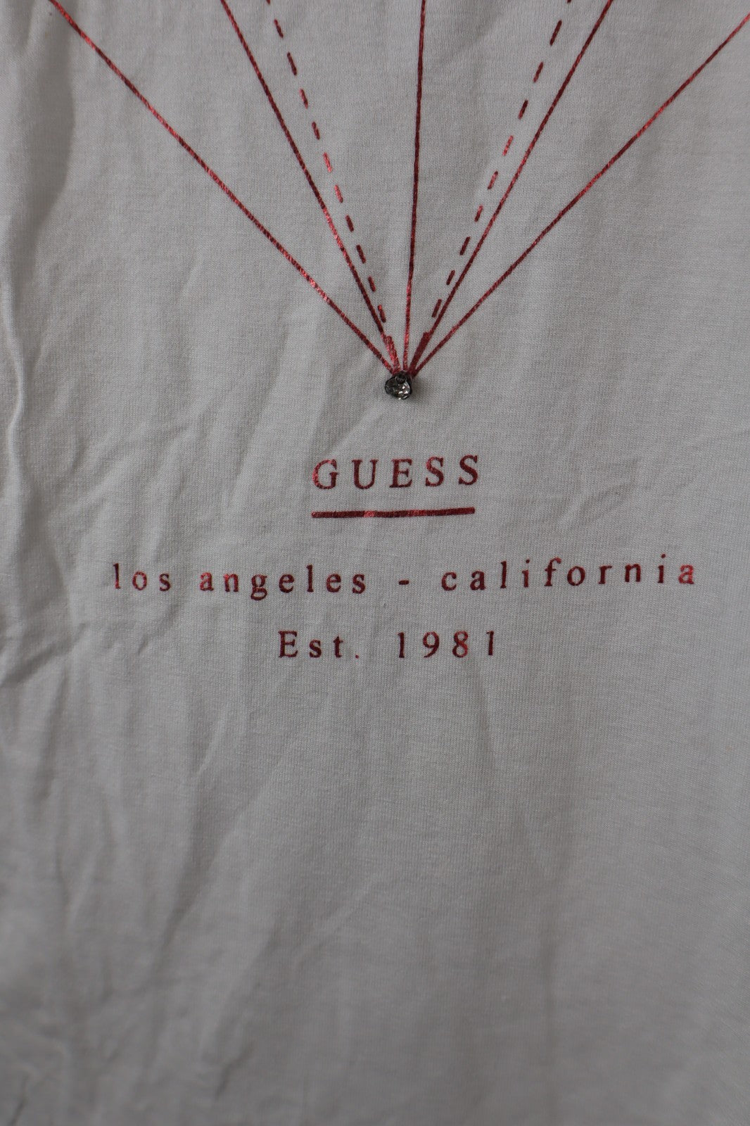 GUESS LOS ANGELES MAGLIA DONNA TG. S WOMAN CASUAL VINTAGE T-SHIRT TOP