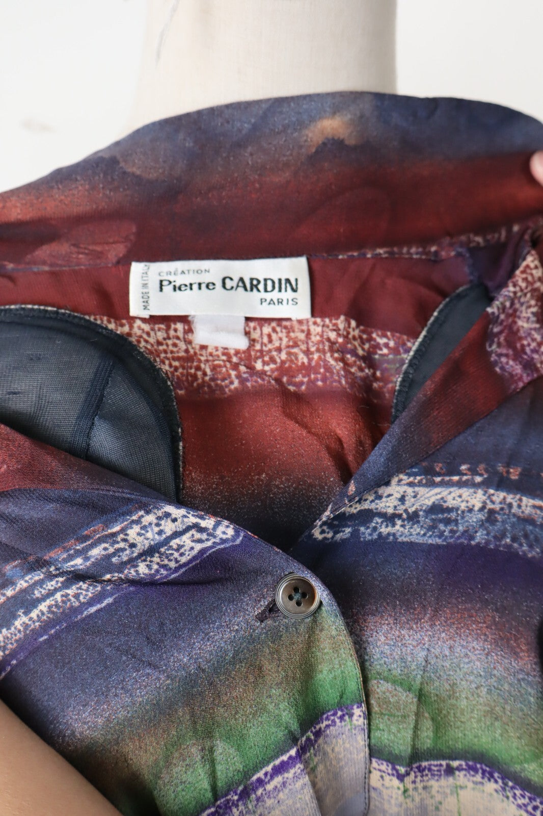 PIERRE CARDIN CREATION PARIS CAMICIA  DONNA TG. XL WOMAN SHIRT CASUAL VINTAGE