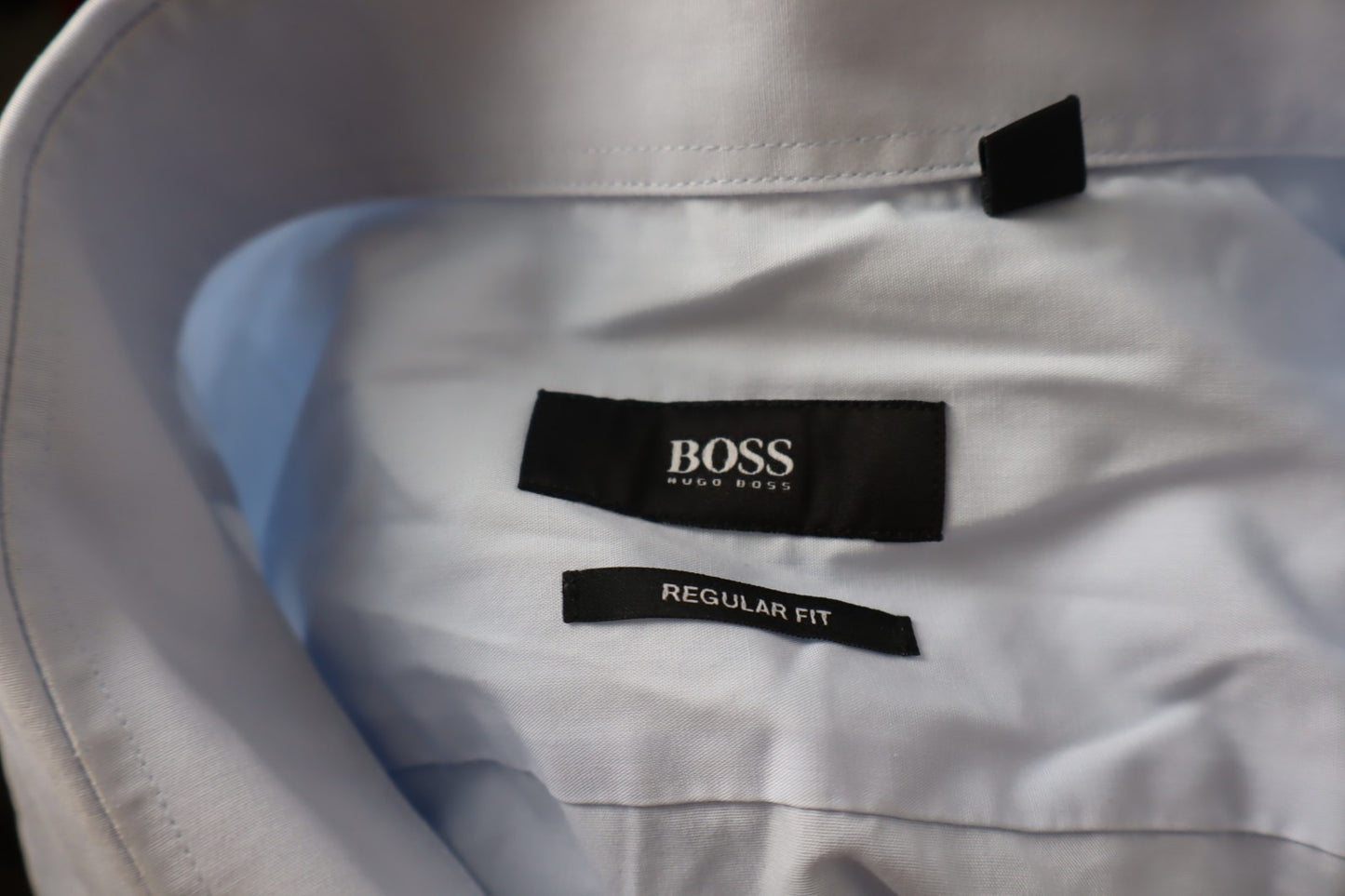 HUGO BOSS CAMICIA UOMO TG. 41 16 MAN CASUAL VINTAGE SHIRT COTONE COTTON CELESTE