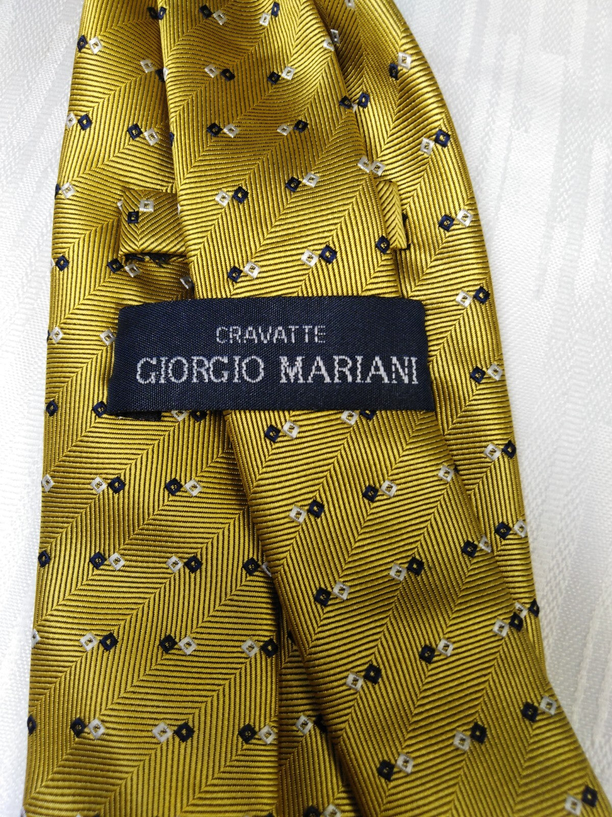 GIORGIO MARIANI 100% SETA SILK TIE CRAVATTA NECKTIE ITALY VINTAGE SELF TIPPED
